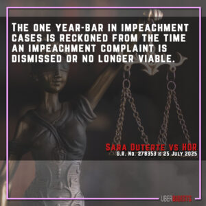 Sara Duterte vs House of Representatives - Uber Digests